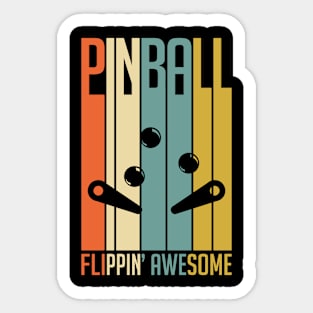 Pinball Flippin Awesome Retro Pinball Game Sticker